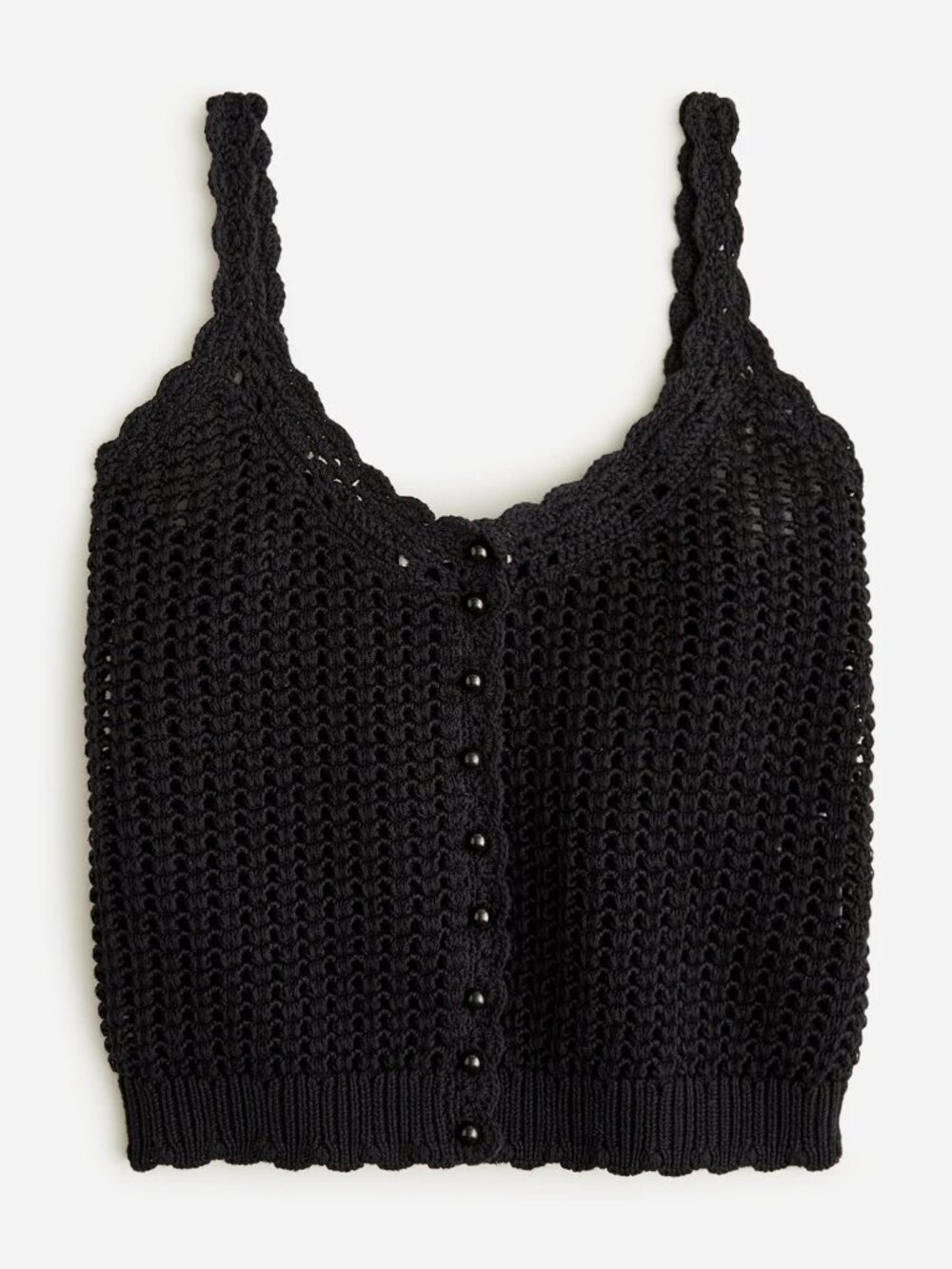 J Crew Crochet Button-Up Sweater Tank M NWT BZ500